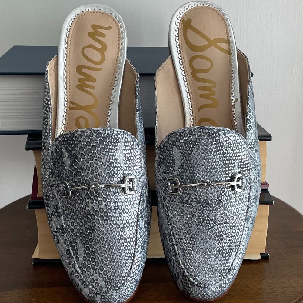 Sam Edelman Linnie Snake-Print Leather Mules